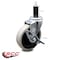 Service Caster 4 Inch Thermoplastic Rubber Wheel 1-1/4 Inch Expanding Stem Caster with Brake SCC-EX05S410-TPRS-SLB-114 - alternate 1